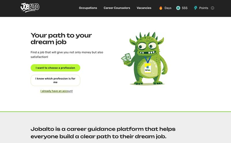 Jobalto website preview